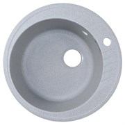 AZARIO Кухонная мойка Solo 505x505x190 искусственный мрамор, сифон в комплекте, цвет серый (CS00105236) CS00105236