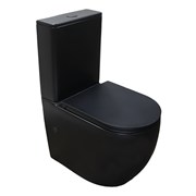 AZARIO Унитаз-компакт Cobalt-Black 610x360x805 напольный, безободковый, система смыва 