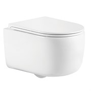 AZARIO Унитаз подвесной NATA 360х515х350 безободковый, система смыва 