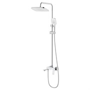 AZARIO Душевая система Lursy с квадратным тропическим душем, керамический картридж, шланг 150 см, хром (AZ-K2349) AZ-K2349