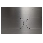 AZARIO Кнопка смыва NEW-TS механическая, двойной смыв, овальные кнопки, нержавеющая сталь 304, серый матовый (AZ-SS-001-BR) AZ-SS-001-BR