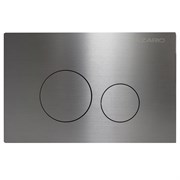 AZARIO Кнопка смыва NEW-TS механическая, двойной смыв, круглые кнопки, нержавеющая сталь 304, серый матовый (AZ-SS-002-BR) AZ-SS-002-BR