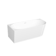 SANCOS Акриловая ванна Edge 1700x800x580, угловая, левая, с каркасом, со сливом-переливом, донным клапаном