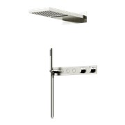 SANCOS Душевой комплект с термостатом Linn, с внутренней частью, брашированный никель, PVD покрытие, арт. SC9023BN SC9023BN