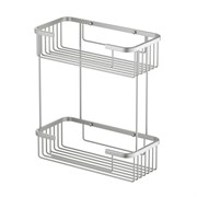 TIMO Полка двойная Saona никель (13083/13) 13083/13