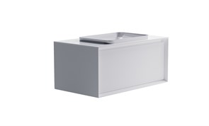 ASTRA-FORM Тумба подвесная Фрейм  90 с 1ящ белый мат. с раковиной Антарес бел гл. и столешницей Solid бел гл. 4631177713910