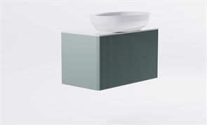 ASTRA-FORM Тумба подвесная М-40 Slim 80см 1ящ NCS S 3005-B80G мат./волна, раковина Атрия бел гл., столешница Solid бел гл 4631177714528