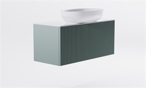 ASTRA-FORM Тумба подвесная М-40 Slim 90см 1ящ NCS S 3005-B80G мат./волна, раковина Атрия бел гл., столешница Solid бел гл. 4631177714580