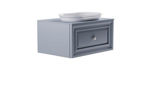 ASTRA-FORM Тумба подвесная Шарм 70см 1ящ NCS S 3005-R80B мат., раковина Шарм бел гл, столешница Solid в цвете 4631177714955
