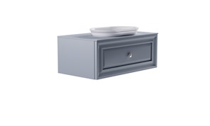ASTRA-FORM Тумба подвесная Шарм 100см 1ящ NCS S 3005-R80B мат., раковина Шарм бел гл, столешница Solid в цвете 4631177715136