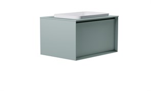 ASTRA-FORM Тумба подвесная Фрейм 70см 1ящ NCS S 3005-b80g мат., раковина Антарес бел гл, столешница Solid в цвете 4631177715181