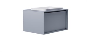 ASTRA-FORM Тумба подвесная Фрейм 70см 1ящ NCS S 3005-R80B мат., раковина Антарес бел гл, столешница Solid в цвете 4631177715198