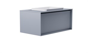 ASTRA-FORM Тумба подвесная Фрейм 100см 1ящ NCS S 3005-R80B мат., раковина Антарес бел гл, столешница Solid в цвете 4631177715372