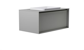 ASTRA-FORM Тумба подвесная Фрейм 100см 1ящ NCS S 3502-y мат., раковина Антарес бел гл, столешница Solid в цвете 4631177715389