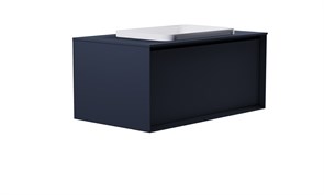 ASTRA-FORM Тумба подвесная Фрейм 100см 1ящ RAL7024 мат., раковина Антарес бел гл, столешница Solid в цвете 4631177715402