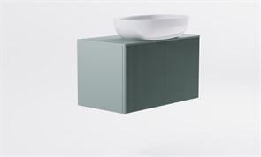 ASTRA-FORM Тумба подвесная М-40 Slim 80см 1ящ NCS S 3005-B80G мат./волна, раковина Атрия бел гл, столешница Solid в цвете 4631177715969