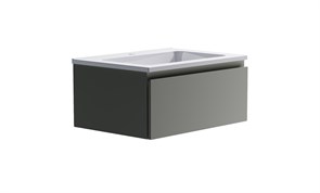 ASTRA-FORM Нижний шкаф Альфа 70 с 1 ящиком серо-бежевый (NCS S 3502-Y матовый) + Раковина 