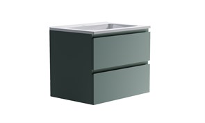 ASTRA-FORM Нижний шкаф Альфа 70 с 2 ящиками зеленый (NCS S 3005-B80G матовый) + Раковина 