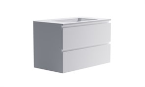 ASTRA-FORM Нижний шкаф Альфа 90 с 2 ящиками белый матовый +  Раковина 