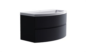 ASTRA-FORM Нижний шкаф Венеция2.0 100 с 2 ящиками темно-серый (RAL7024 матовый)  + Раковина 