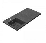 AQUATON Раковина Лайн 1000 левая, графит 1A72853KLF21L 1A72853KLF21L