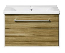 AQUATON Тумба под раковину Мерида 80 new белый/эбони светлый 1A232501MFBF0