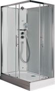 TIMO Premium ILMA 102 L душевая кабина с крышей, хамам и стульчиком 120*80*222 ILMA102L-roof-102L-T-STILMA-T-CH/C