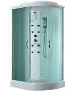 TIMO eco ТЕ-0702 L душевая кабина 120*80*218, турецкая баня хамам, стульчик прозрачный TE-0702L-T-STUN-T-CH/C