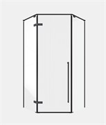 TIMO Душевой угол TTSSP-90/03C-8, распаш 900*900*2000, проф черный, стекло проз 8 мм T70