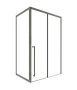 TIMO Душевая дверь TDSS-140/13C-8L, раздвиж 1400*2000, проф никель + торцевое стекло TSS-1000/13C-8 1000*2000, проф никель T50L+T61