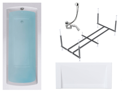 TIMO Комплект Акриловая ванна RITTA1760 1700*600*580+Каркас+Слив-перелив+Фронтальная панель RITTA1760-KT17S-SPV1505-FPE17S