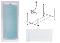 TIMO Комплект Акриловая ванна RITTA17570 1750*700*580+Каркас+Слив-перелив+Фронтальная панель RITTA17570-KT17-SPV1505-FP175S