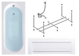 TIMO Комплект Акриловая ванна ROHA1270 120*70*58+каркас+слив-перелив+фронтальная панель ROHA1270-KT12-SPV1505-FP12S