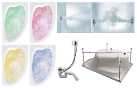 TIMO Комплект Акриловая ванна IVA1595R 150*95*70+Каркас + Слив-перелив+Гидромассаж 6 форсунок+Гидромассаж спины 3 форсунки+Хромотерапия IVA1595R-KTIVA15-SPV1505-T-CM-T-BM-T-CT