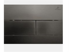 AZUMA Slim18 Кнопка для инсталляции AZU013.08 серая брашированная (оружейная сталь), пластик AZU013.08