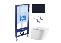 AQUATEK SET ЛИБЕРТИ-017 4в1 (рама Standard INS-0000012+крепёж KKI-0000002+клавиша KDI-0000017+унитаз ЛИБЕРТИ AQ1999T-00 с тонким сиденьем sc) SET AQUATEK ЛИБЕРТИ-017 4в1