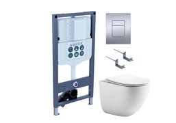 AQUATEK SET ГЕЛИОС PNN-03 4в1 (рама INSP-0000002 +крепёж KKI-0000002+ клавиша PNN-0000003 + унитаз AQ1993T-00 ГЕЛИОС с тонким сиденьем soft-close) SET AQUATEK ГЕЛИОС PNN-03 4в1