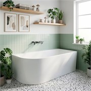 AZARIO Ванна акриловая Mist B 1700x750x600 пристенная, правосторонняя, в комплекте с сифоном и металлической рамой (AZ-8649-B-1.7) AZ-8649-B-1.7