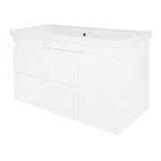 AZARIO Комплект Тумба KANTRI 100/2 1005х455х870 подвесная, дверь с раковиной Фостер 100, белый глянец (CS00097258) CS00097258