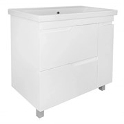 AZARIO Комплект Тумба KANTRI 80/2Н 800х460х870 напольная, с раковиной Фостер 80, белый глянец (CS00097254) CS00097254