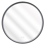 AZARIO Зеркало Димион D700, круглое, с подсветкой и диммером, 3 режима, сенсорный выключатель, с подогревом, черный матовый (АZ-LED010925) АZ-LED010925