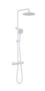 ABBER Душевая стойка Thermostat AF8516FWL с термостатом и изливом, белый матовый AF8516FWL