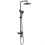 ABBER Душевая стойка Weiss Insel AF8016BL с изливом, черный матовый AF8016BL