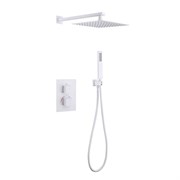 ABBER Душевая система Daheim AF8251W скрытого монтажа без излива, термостат, белая матовая AF8251W