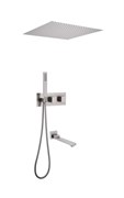 ABBER Душевая система Daheim AF8254SP скрытого монтажа с изливом, термостат, сатин AF8254SP