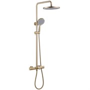 ABBER Душевая стойка Thermostat AF8516GL с термостатом и изливом, золото матовое AF8516GL