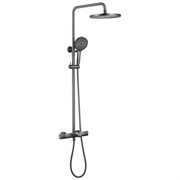 ABBER Душевая стойка Thermostat AF8516NGL с термостатом и изливом, никель AF8516NGL