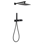 ABBER Душевая система Rund AF8718B скрытого монтажа без излива, черная матовая AF8718B