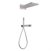 ABBER Душевая система Rund AF8752SP скрытого монтажа без излива, термостат, сатин AF8752SP