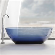 ABBER Прозрачная ванна Kristall AT9701Saphir синяя AT9701Saphir
